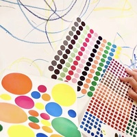 Gedruckte benutzer definierte bunte Multi-Punkt-Aufkleber geschrieben leere Versiegelung etikett Zeichen kreative Abziehbilder für Büro, Kindergarten, Klassen zimmer