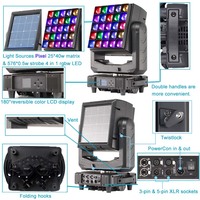 Matrice 25x40w double face au-delà de RGBW 4in1 LED lavage zoom faisceau tête mobile scène lumière mariage concert opéra professionnel