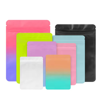 Sachets personnalisés de figurines miniatures thermoscellables, emballage coloré rouge, bleu, violet, sacs mystères pour petites entreprises