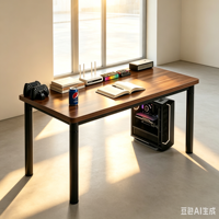 Bureau d'ordinateur avec étagères de rangement, bureau d'étude et de travail pour la maison, le bureau ou la chambre, bureau moderne et simple pour étudiants, table pour PC