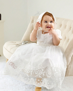 Nuevo modelo bordado <span class=keywords><strong>blanco</strong></span> bebé recién nacido bautismo comunión <span class=keywords><strong>vestido</strong></span> cumpleaños Formal niño niñas vestidos - Product Image 5