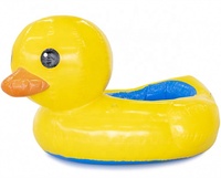 Piscine gonflable en forme de canard pour enfants, jeu de pêche, hermétique, à air
