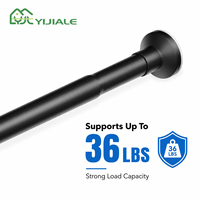 YIJIALE 100% QC Mfr 1.4-2.6m Barre de tension à ressort en acier au carbone avec revêtement E-Coating, sans perçage, pour douche et placard