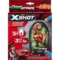 Cible de tir gonflable dinosaure pour enfants, jouet d'entraînement avec lanceur de fléchettes en mousse