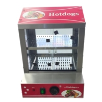 Vitrine chauffante électrique commerciale 220V en acier inoxydable pour hot-dogs, idéale pour les magasins de proximité et les distributeurs de snacks