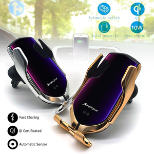 Chất lượng hàng đầu 10W R2 sạc nhanh hồng ngoại cảm biến thông minh tự động kẹp điện thoại không dây người giữ xe sạc gắn kết cho EV - Product Image 5