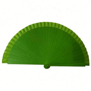 <span class=keywords><strong>Abanico</strong></span> de mano flamenco español de 8 pulgadas (23cm/27cm) de madera, pintado por ambos lados con puntos negros - Product Image 3