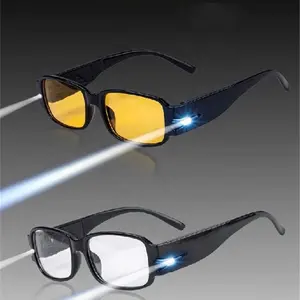 River optical cheap wholesale plastic 1.75 women mens smart magnet led reading glasses with magnifier light