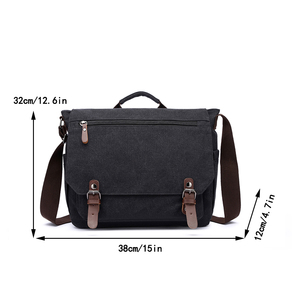 Bolso <span class=keywords><strong>Bandolera</strong></span> <span class=keywords><strong>de</strong></span> Lona Retro para <span class=keywords><strong>Hombre</strong></span> ZUOLUNDUO, Estilo Vintage, Clásico, para Uso Diario - Product Image 3