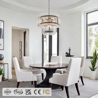 Lustre suspendu en verre moderne, prix de gros direct usine, luminaire LED de luxe pour la maison, salon