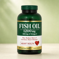 Compléments d'huile de poisson oméga 3 1200 mg pour la santé cardiaque, huile de poisson oméga-3 6 9 en gélules molles