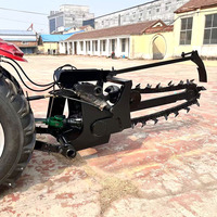 Zanjadora de Cadena Profesional Accionada por Tractor para Excavación de Zanjas Agrícolas, Colocación de Tuberías y Cables, y Riego