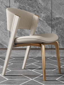 Silla de <span class=keywords><strong>Comedor</strong></span> Italiana de Lujo Ligero, Moderna y Sencilla, de Microfibra con Patas Metálicas Color Oro Champán <span class=keywords><strong>para</strong></span> <span class=keywords><strong>Restaurante</strong></span> y Hotel - Product Image 1