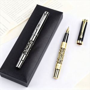 Hot Selling High Quality <b>Gold</b> Silver Metal 0.5Mm Ballpoint <b>Pen</b> Logo Multi-Color Ink Corporate Gifts Novelty Custom Brand - Product Image 4