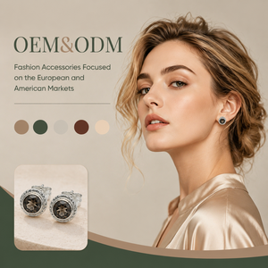Pendientes de gota dorados martillados para pedidos al por mayor, con cuarzo ahumado sintético, joyería hipoalergénica para mujer - Product Image 1