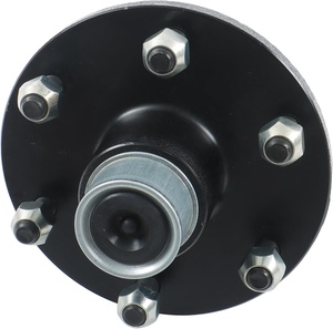 Kit d'axe de roue de remorque pré-assemblé 6 trous 5,5 pouces rond # 84 Broches de remplacement/réparation pour essieu de remorque de 5200-6000 lb - Product Image 3