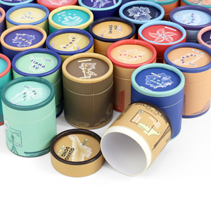 Emballage en tube rond en carton imprimé, emballage alimentaire, épices, cylindre en kraft, bougie, café, thé en poudre, emballage en tube en papier - Product Image 1