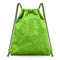 Sac à dos à cordon personnalisé en Tyvek avec logo, léger, en papier DuPont, sac de sport, sac de voyage pour activités de plein air