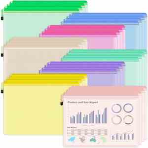 A4 Clear Mesh <b>File</b> Bag Waterproof Zipper Document Pouch Plastic Office School Subject Organizer Exam <b>Paper</b> Storage - Product Image 1
