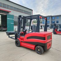 Chariot élévateur électrique à 4 roues de 2,5 tonnes, 3 tonnes, 4 tonnes, 5 tonnes, robuste, avec batterie au lithium