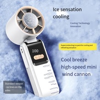 Nouveau ventilateur portable électrique silencieux USB rechargeable 3600 mAh à cinq vitesses pour bureau et voiture – Idéal pour l'été