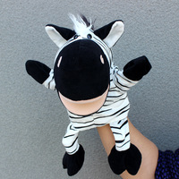 Vente Flash : Marionnette à main en peluche super douce en polyester et coton PP, motif lion de dessin animé, pour enfants, idéale pour les jeux