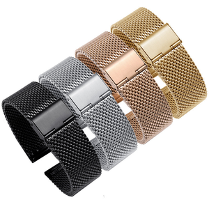 PDANY <span class=keywords><strong>Bracelet</strong></span> en maille milanaise universel 18 mm 20 mm 22 mm pour montres HUAWEI et Samsung, <span class=keywords><strong>bracelet</strong></span> de <span class=keywords><strong>montre</strong></span> en acier inoxydable, <span class=keywords><strong>bracelet</strong></span> en métal - Product Image 1