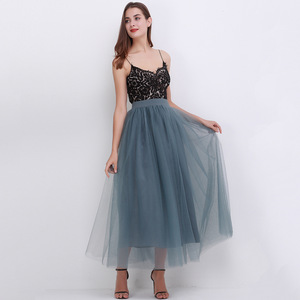 <span class=keywords><strong>Jupe</strong></span> <span class=keywords><strong>femme</strong></span> taille haute couleur unie élégante <span class=keywords><strong>jupe</strong></span> tutu bouffante en <span class=keywords><strong>tulle</strong></span> doux ligne A - Product Image 3