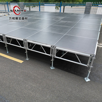 Plateforme de scène modulaire portable en bois contreplaqué et alliage d'aluminium pour événements, spectacles de DJ, montage rapide