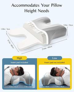 Bantal CPAP Huaju Cervical Support Memory Foam untuk Meredakan Nyeri Leher, Sarung Dapat Dilepas dan Dicuci, Posisi Tidur yang Dapat Disesuaikan - Product Image 3