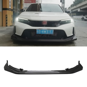 For Honda Civic FL5 Type R 11TH M Style Carbon Fiber Front Bumper Lip Chin Spoiler Front <b>Splitter</b> 2022-2023 Auto Tuning - Product Image 1