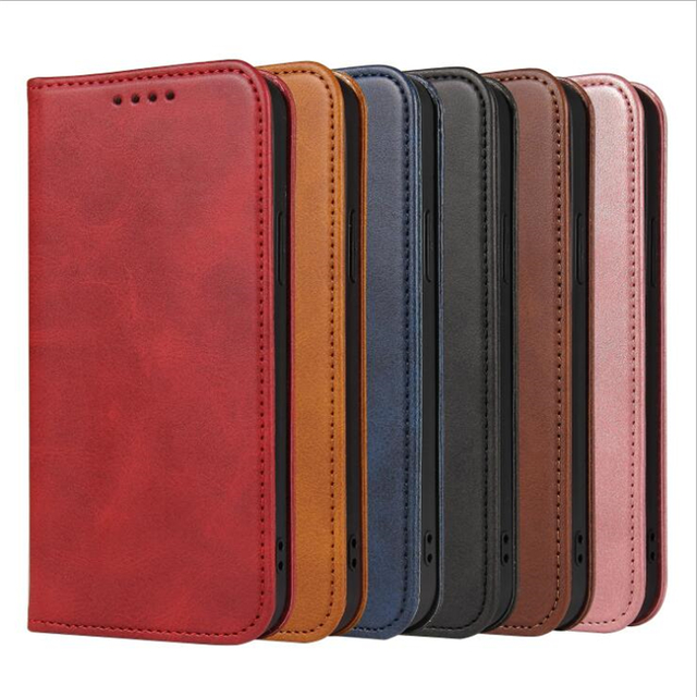 Leather Wallet Card Holder Android Cell Phone Case for MOTO G7 Power for Nokia 2.4 for Alcatel 1SE 2020 for INFINIX Hot 12 Play