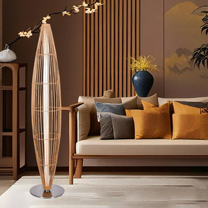 Tùy Chỉnh Nhật Bản Zen Tre Đèn Sàn Cho Phòng Khách Nghiên Cứu-Đơn Giản Retro Sang Trọng <span class=keywords><strong>LED</strong></span> Thiết Kế Hiện Đại E27 Trang Trí Có Sẵn Nhỏ - Product Image 4