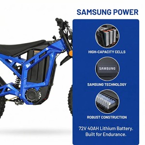 Motocicletta <span class=keywords><strong>Fuoristrada</strong></span> 4000W 72V 40Ah per <span class=keywords><strong>Percorsi</strong></span> Forestali e Montani a Lunga Distanza, Disponibile nel Magazzino Cinese - Product Image 6