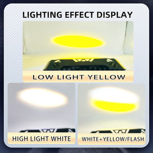 4 lensler motosiklet spot Led Lens far sürüş işıkları 5064 lamba yuvası çalışma ışığı sis lamba ampulü araba kamyon için - Product Image 5