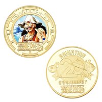 600 Tipos de Monedas Numismáticas Redondas de 4cm de Luffy y Nica, en Oro y Plata Esmaltadas, OEM en Stock, 1 Unidad por Bolsa OPP con Cubierta de Plástico