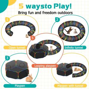 Tunnel pliable pour chat, maison portable pour chat, <span class=keywords><strong>toit</strong></span> en tissu Oxford respirant et imperméable, utilisable en intérieur et en extérieur toute l'année, <span class=keywords><strong>tente</strong></span> pour animaux <span class=keywords><strong>de</strong></span> compagnie - Product Image 3