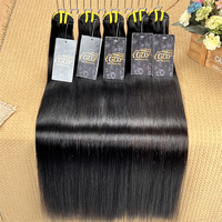 Cheveux humains vierges bruts non traités de grade 12A du Vietnam, provenant d'un seul donneur, cuticules alignées, lisses comme des baguettes, en lots.