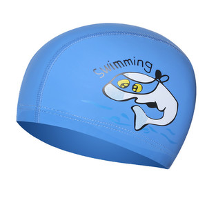Gorro de Natación Infantil de Material PU, Cómodo, Color Azul - Product Image 4