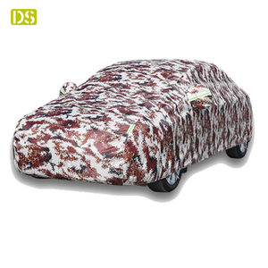 Housse de voiture gonflable imperméable à l'eau anti-poussière soleil en coton isolant thermique épais Oxford enduit argent - Product Image 3