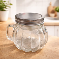 Offre Spéciale – Pot en Verre Décoratif Citrouille avec Poignée et Couvercle à Vis – Fournisseur d'Usine pour Boissons et Stockage Alimentaire