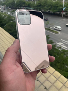 Pare-chocs hybride en silicone souple en plastique dur Compact pour étui <span class=keywords><strong>iPhone</strong></span> avec miroir de maquillage étui de téléphone d'angle antichoc pour Samsung - Product Image 5