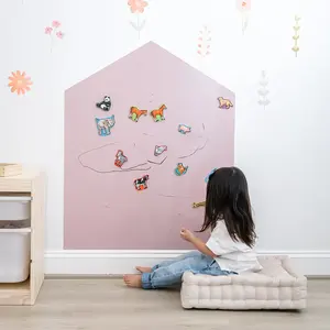 Calcomanía de pared magnética con forma de Casa de Arco de 80x100cm, superventas al por mayor, con tiza autoadhesiva para escribir - Product Image 6