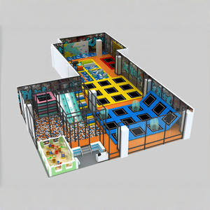 Grand centre de jeux intérieur commercial, parc de trampolines d'aventure sportive durable, aire de jeux pour enfants avec composants en acier et en plastique - Product Image 2