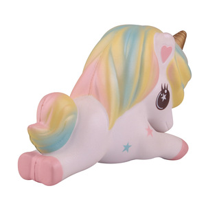 Unicorn <b>Squishy</b> Toy Pu Foam Stress Relief Fidget Toy For Kids Age 2 To 4 Years Unisex - Product Image 1