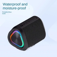 Haut-parleur sans fil Rambotech IPX6 étanche V5.4 avec carte TF, mini cadeau portable, tissu, extérieur, LED RGB, batterie 1200-2000mAh, M12