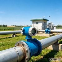Débitmètre électromagnétique numérique OEM haute précision avec écran LCD pour l'approvisionnement en eau et l'irrigation