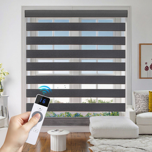 Stores zébrés motorisés Bluetooth jour/nuit occultants sans fil, <span class=keywords><strong>rideaux</strong></span> électriques intelligents avec télécommande - Product Image 1