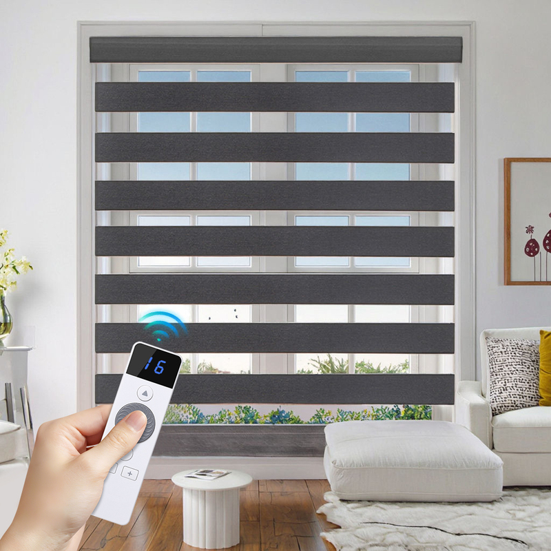 Motorized Zebra Roller Blinds Bluetooth Day