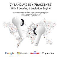 Écouteurs traducteurs Wooask M6, traducteur vocal instantané pour 144 langues avec une précision de 98%, sans besoin de Wi-Fi, pour les voyages